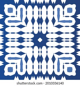 Fliesen-Fliesen-Fliesen aus antiker Azulejo-Zeit. Modernes Design. Vektornahtlose Muster-Textur. Blauer Spain und portugiesisches Dekor für Taschen, Smartphone-Kisten, T-Shirts, Bettwäsche oder Scrapbooking.