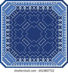 Baldosas de azulejos antiguos. Diseño moderno. Textura de patrón sin fisuras del vector. España azul y decoración portuguesa para bolsas, estuches para smartphones, camisetas, ropa de cama o scrapbooking.