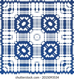 Baldosas de azulejos antiguos. Diseño moderno. Textura de patrón sin fisuras del vector. España azul y decoración portuguesa para bolsas, estuches para smartphones, camisetas, ropa de cama o scrapbooking.