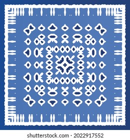 Fliesen-Fliesen-Fliesen aus antiker Azulejo-Zeit. Modernes Design. Vektornahtlose Muster-Textur. Blauer Spain und portugiesisches Dekor für Taschen, Smartphone-Kisten, T-Shirts, Bettwäsche oder Scrapbooking.