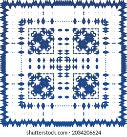 Baldosas de azulejos antiguos. Diseño moderno. Textura de patrón sin fisuras del vector. España azul y decoración portuguesa para bolsas, estuches para smartphones, camisetas, ropa de cama o scrapbooking.