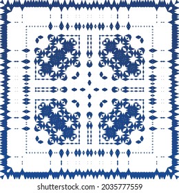 Baldosas de azulejos antiguos. Diseño moderno. Textura de patrón sin fisuras del vector. España azul y decoración portuguesa para bolsas, estuches para smartphones, camisetas, ropa de cama o scrapbooking.