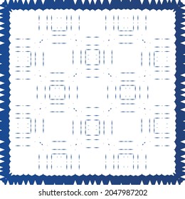 Baldosas de azulejos antiguos. Diseño moderno. Textura de patrón sin fisuras del vector. España azul y decoración portuguesa para bolsas, estuches para smartphones, camisetas, ropa de cama o scrapbooking.
