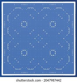 Baldosas de azulejos antiguos. Diseño moderno. Textura de patrón sin fisuras del vector. España azul y decoración portuguesa para bolsas, estuches para smartphones, camisetas, ropa de cama o scrapbooking.