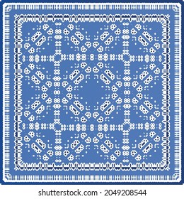 Antique azulejo tiles patchwork. Modern design. Vector seamless pattern texture. Blue spain and portuguese decor for bags, smartphone cases, T-shirts, linens or scrapbooking.