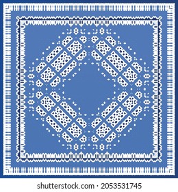 Fliesen-Fliesen-Fliesen aus antiker Azulejo-Zeit. Modernes Design. Vektornahtlose Muster-Textur. Blauer Spain und portugiesisches Dekor für Taschen, Smartphone-Kisten, T-Shirts, Bettwäsche oder Scrapbooking.
