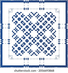 Baldosas de azulejos antiguos. Diseño moderno. Textura de patrón sin fisuras del vector. España azul y decoración portuguesa para bolsas, estuches para smartphones, camisetas, ropa de cama o scrapbooking.