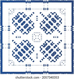 Baldosas de azulejos antiguos. Diseño moderno. Textura de patrón sin fisuras del vector. España azul y decoración portuguesa para bolsas, estuches para smartphones, camisetas, ropa de cama o scrapbooking.