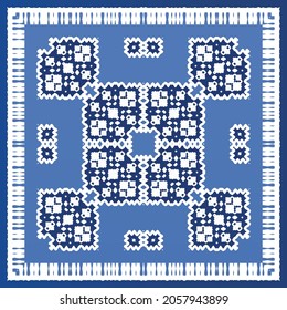 Baldosas de azulejos antiguos. Diseño moderno. Textura de patrón sin fisuras del vector. España azul y decoración portuguesa para bolsas, estuches para smartphones, camisetas, ropa de cama o scrapbooking.