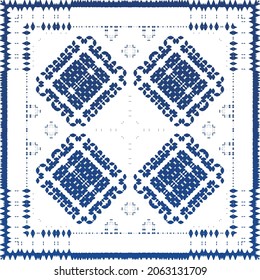 Baldosas de azulejos antiguos. Diseño moderno. Textura de patrón sin fisuras del vector. España azul y decoración portuguesa para bolsas, estuches para smartphones, camisetas, ropa de cama o scrapbooking.