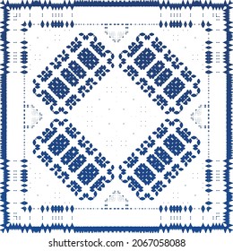 Baldosas de azulejos antiguos. Diseño moderno. Textura de patrón sin fisuras del vector. España azul y decoración portuguesa para bolsas, estuches para smartphones, camisetas, ropa de cama o scrapbooking.