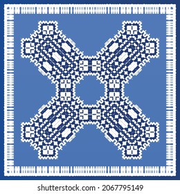 Baldosas de azulejos antiguos. Diseño moderno. Textura de patrón sin fisuras del vector. España azul y decoración portuguesa para bolsas, estuches para smartphones, camisetas, ropa de cama o scrapbooking.