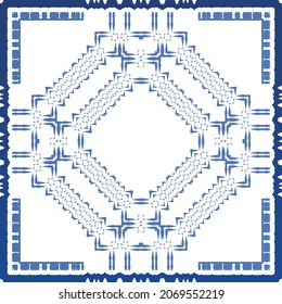 Baldosas de azulejos antiguos. Diseño moderno. Textura de patrón sin fisuras del vector. España azul y decoración portuguesa para bolsas, estuches para smartphones, camisetas, ropa de cama o scrapbooking.