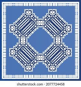 Baldosas de azulejos antiguos. Diseño moderno. Textura de patrón sin fisuras del vector. España azul y decoración portuguesa para bolsas, estuches para smartphones, camisetas, ropa de cama o scrapbooking.