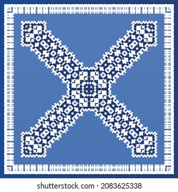 Baldosas de azulejos antiguos. Diseño moderno. Textura de patrón sin fisuras del vector. España azul y decoración portuguesa para bolsas, estuches para smartphones, camisetas, ropa de cama o scrapbooking.