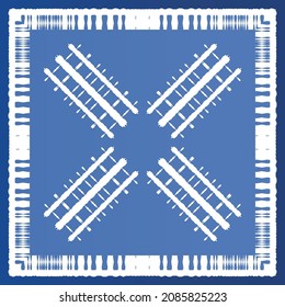 Baldosas de azulejos antiguos. Diseño moderno. Textura de patrón sin fisuras del vector. España azul y decoración portuguesa para bolsas, estuches para smartphones, camisetas, ropa de cama o scrapbooking.