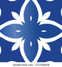 Baldosas de azulejo antiguas. Diseño original. Acuarela de patrón transparente vectorial. Espalda azul y decoración portuguesa para bolsas, estuches para smartphones, pantalones en T, ropa de cama o rayado.