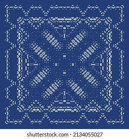 Antique azulejo tiles patchwork. Original design. Vector seamless pattern theme. Blue spain and portuguese decor for bags, smartphone cases, T-shirts, linens or scrapbooking.
