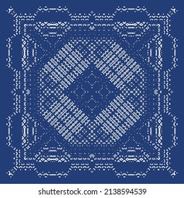Antique azulejo tiles patchwork. Original design. Vector seamless pattern theme. Blue spain and portuguese decor for bags, smartphone cases, T-shirts, linens or scrapbooking.