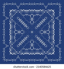 Antique azulejo tiles patchwork. Original design. Vector seamless pattern theme. Blue spain and portuguese decor for bags, smartphone cases, T-shirts, linens or scrapbooking.