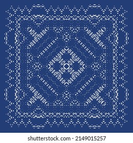 Antique azulejo tiles patchwork. Original design. Vector seamless pattern theme. Blue spain and portuguese decor for bags, smartphone cases, T-shirts, linens or scrapbooking.