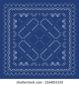 Antique azulejo tiles patchwork. Original design. Vector seamless pattern theme. Blue spain and portuguese decor for bags, smartphone cases, T-shirts, linens or scrapbooking.