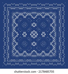 Fliesen-Fliesen-Fliesen aus antiker Azulejo-Zeit. Originelles Design. Vektornahtloses Musterthema. Blauer Spain und portugiesisches Dekor für Taschen, Smartphone-Kisten, T-Shirts, Bettwäsche oder Scrapbooking.