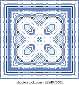 Baldosas de azulejos antiguos. Diseño original. Tema del patrón sin fisuras del vector. España azul y decoración portuguesa para bolsas, estuches para smartphones, camisetas, ropa de cama o scrapbooking.