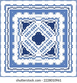 Baldosas de azulejos antiguos. Diseño original. Tema del patrón sin fisuras del vector. España azul y decoración portuguesa para bolsas, estuches para smartphones, camisetas, ropa de cama o scrapbooking.