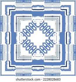 Baldosas de azulejos antiguos. Diseño original. Tema del patrón sin fisuras del vector. España azul y decoración portuguesa para bolsas, estuches para smartphones, camisetas, ropa de cama o scrapbooking.