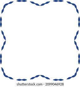 Antique azulejo tiles patchwork. Stylish design. Vector seamless pattern theme. Blue spain and portuguese decor for bags, smartphone cases, T-shirts, linens or scrapbooking.
