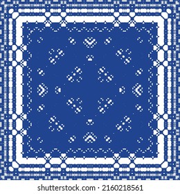 Baldosas de azulejos antiguos. Diseño elegante. Tema del patrón sin fisuras del vector. España azul y decoración portuguesa para bolsas, estuches para smartphones, camisetas, ropa de cama o scrapbooking.