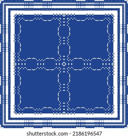 Fliesen-Fliesen-Fliesen aus antiker Azulejo-Zeit. Stilvolles Design. Vektornahtloses Musterthema. Blauer Spain und portugiesisches Dekor für Taschen, Smartphone-Kisten, T-Shirts, Bettwäsche oder Scrapbooking.