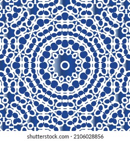 Antique azulejo tiles patchwork. Universal design. Vector seamless pattern elements. Blue spain and portuguese decor for bags, smartphone cases, T-shirts, linens or scrapbooking.