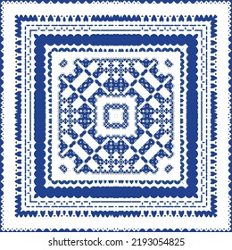 Baldosas de azulejos antiguos. Diseño universal. Elementos de patrón sin fisuras vectoriales. España azul y decoración portuguesa para bolsas, estuches para smartphones, camisetas, ropa de cama o scrapbooking.