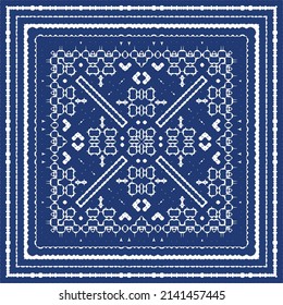 Antique azulejo tiles patchwork. Vector seamless pattern collage. Fashionable design. Blue spain and portuguese decor for bags, smartphone cases, T-shirts, linens or scrapbooking.