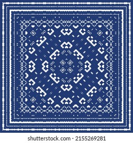 Antique azulejo tiles patchwork. Vector seamless pattern collage. Fashionable design. Blue spain and portuguese decor for bags, smartphone cases, T-shirts, linens or scrapbooking.