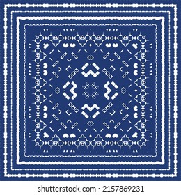 Antique azulejo tiles patchwork. Vector seamless pattern collage. Fashionable design. Blue spain and portuguese decor for bags, smartphone cases, T-shirts, linens or scrapbooking.