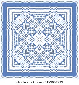 Baldosas de azulejos antiguos. Concepto de patrón sin fisuras de vectores. Diseño dibujado a mano. España azul y decoración portuguesa para bolsas, estuches para smartphones, camisetas, ropa de cama o scrapbooking.