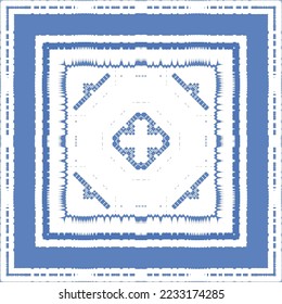 Baldosas de azulejos antiguos. Concepto de patrón sin fisuras de vectores. Diseño dibujado a mano. España azul y decoración portuguesa para bolsas, estuches para smartphones, camisetas, ropa de cama o scrapbooking.