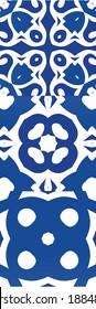 Azulejos antiguos. Conjunto de patrones vectoriales sin fisuras. Diseño de cocina. España azul y decoración portuguesa para bolsas, estuches para smartphones, camisetas, ropa de cama o scrapbooking.