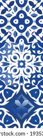 Azulejos antiguos. Conjunto de patrones vectoriales sin fisuras. Diseño elegante. España azul y decoración portuguesa para bolsas, estuches para smartphones, camisetas, ropa de cama o scrapbooking.