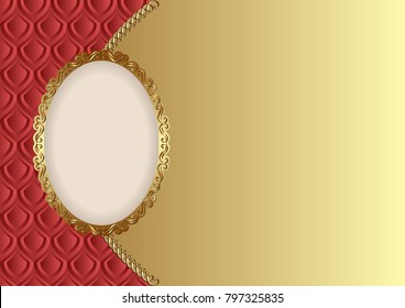 antique background with decorative pattern and frame