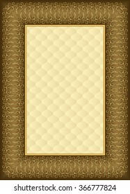 antique background with golden border