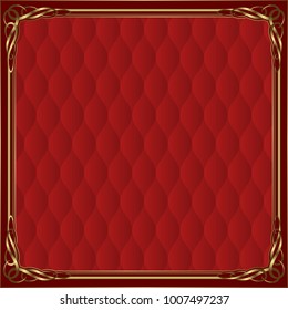 antique background with golden frame and decorative pattern