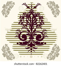 An antique background image -Damask pattern