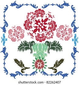 An antique background image -Damask pattern