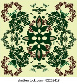 An antique background image -Damask pattern