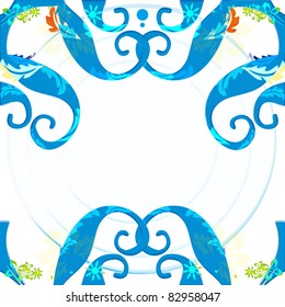 An antique background image -Damask pattern
