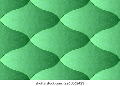 antique background with ornament, 3D seamless pattern